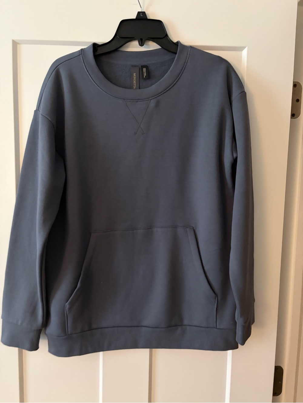 Mondetta Crewneck Sweatshirt in Slate Blue